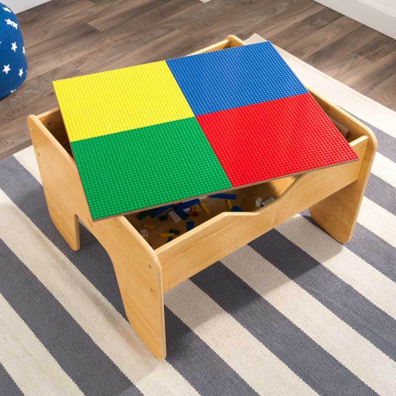 2-in-1 Activity Table with Board - Natural - Image 3