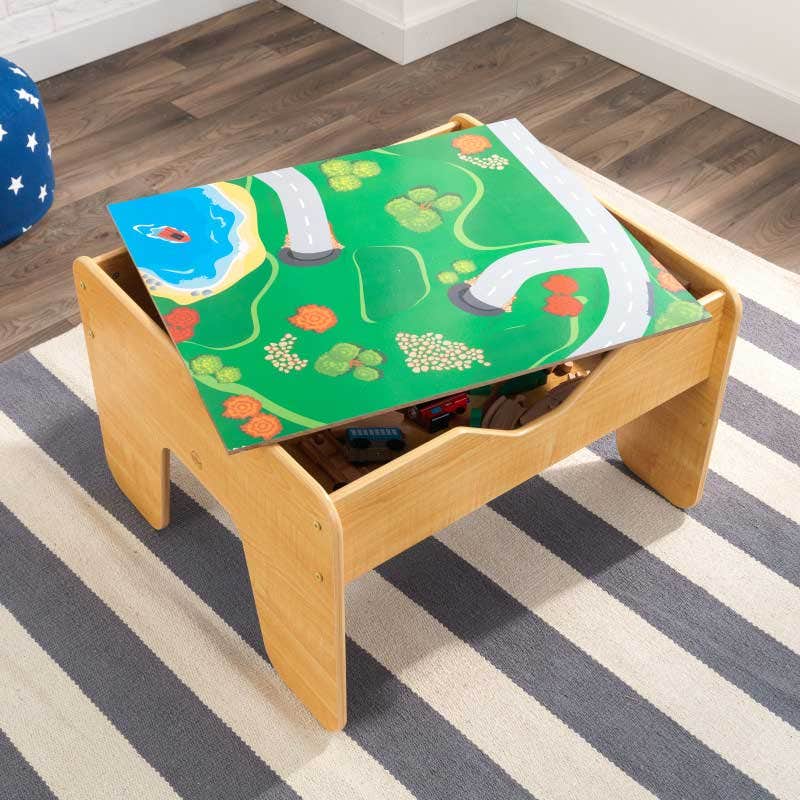 2-in-1 Activity Table with Board - Natural - Image 4