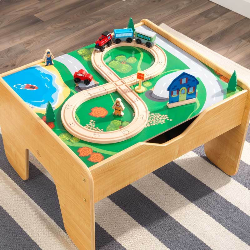 2-in-1 Activity Table with Board - Natural - Image 5
