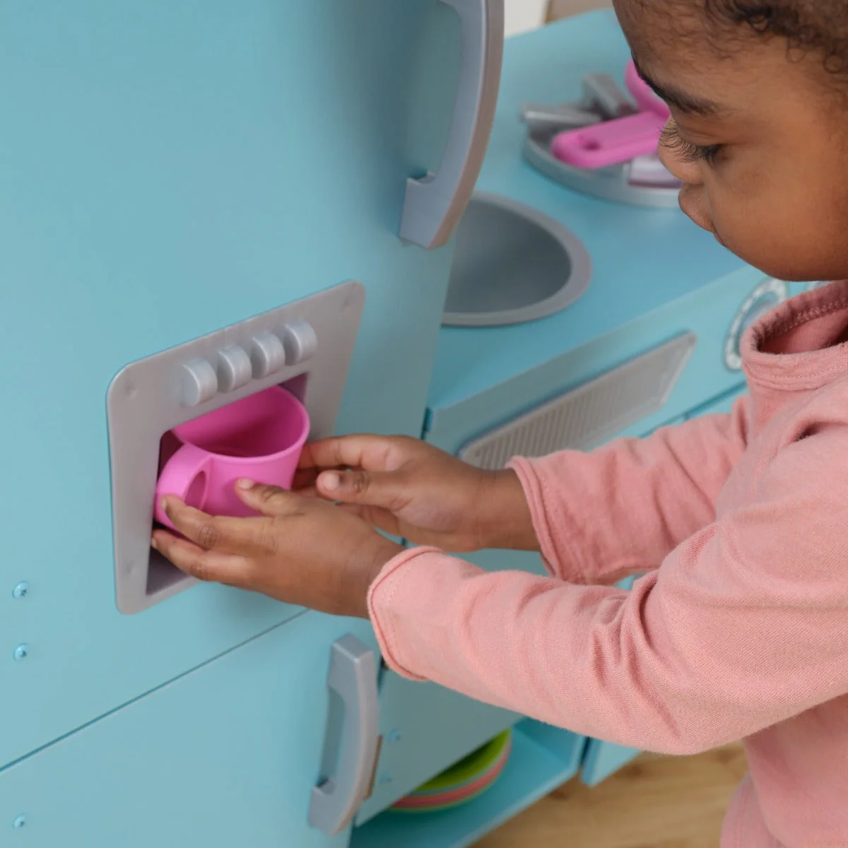 Vintage Play Kitchen - Blue - Image 5