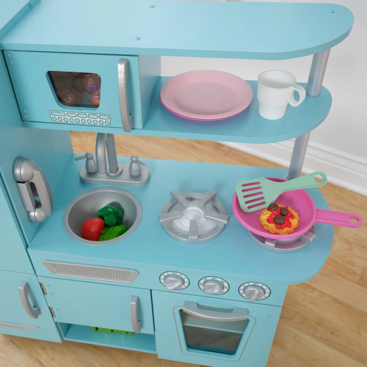 Vintage Play Kitchen - Blue - Image 6