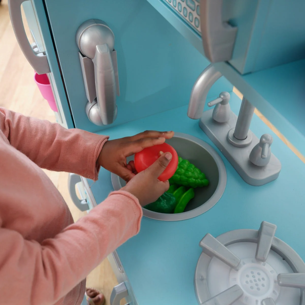 Vintage Play Kitchen - Blue - Image 8