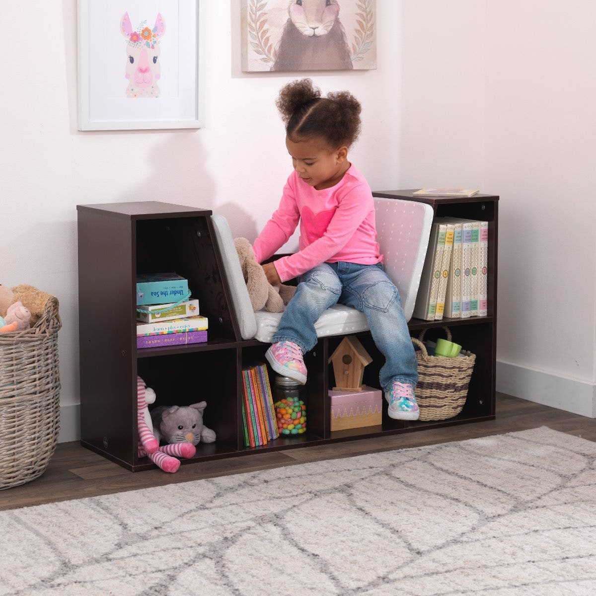 Bookcase with Reading Nook - Espresso - Image 4