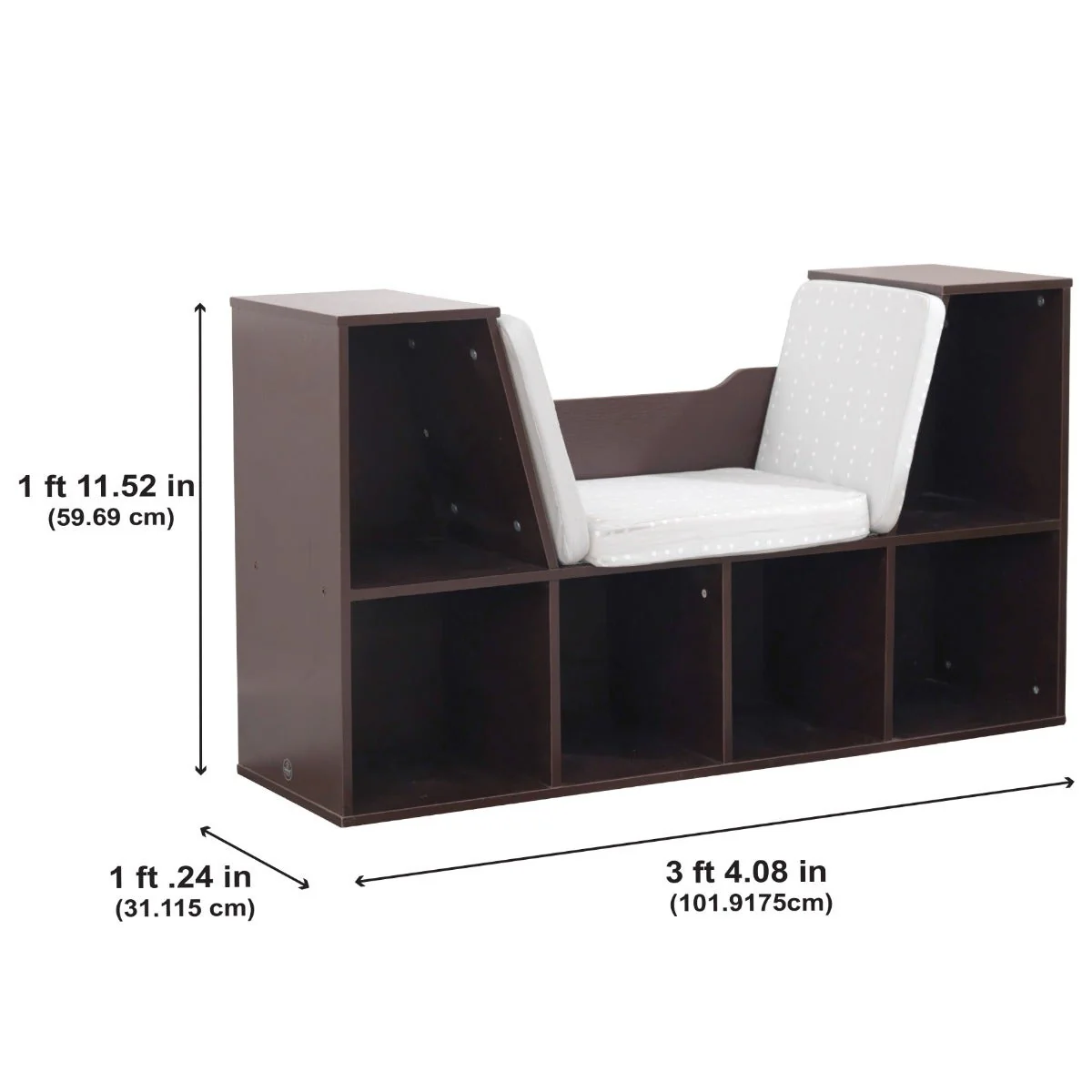 Bookcase with Reading Nook - Espresso - Image 5