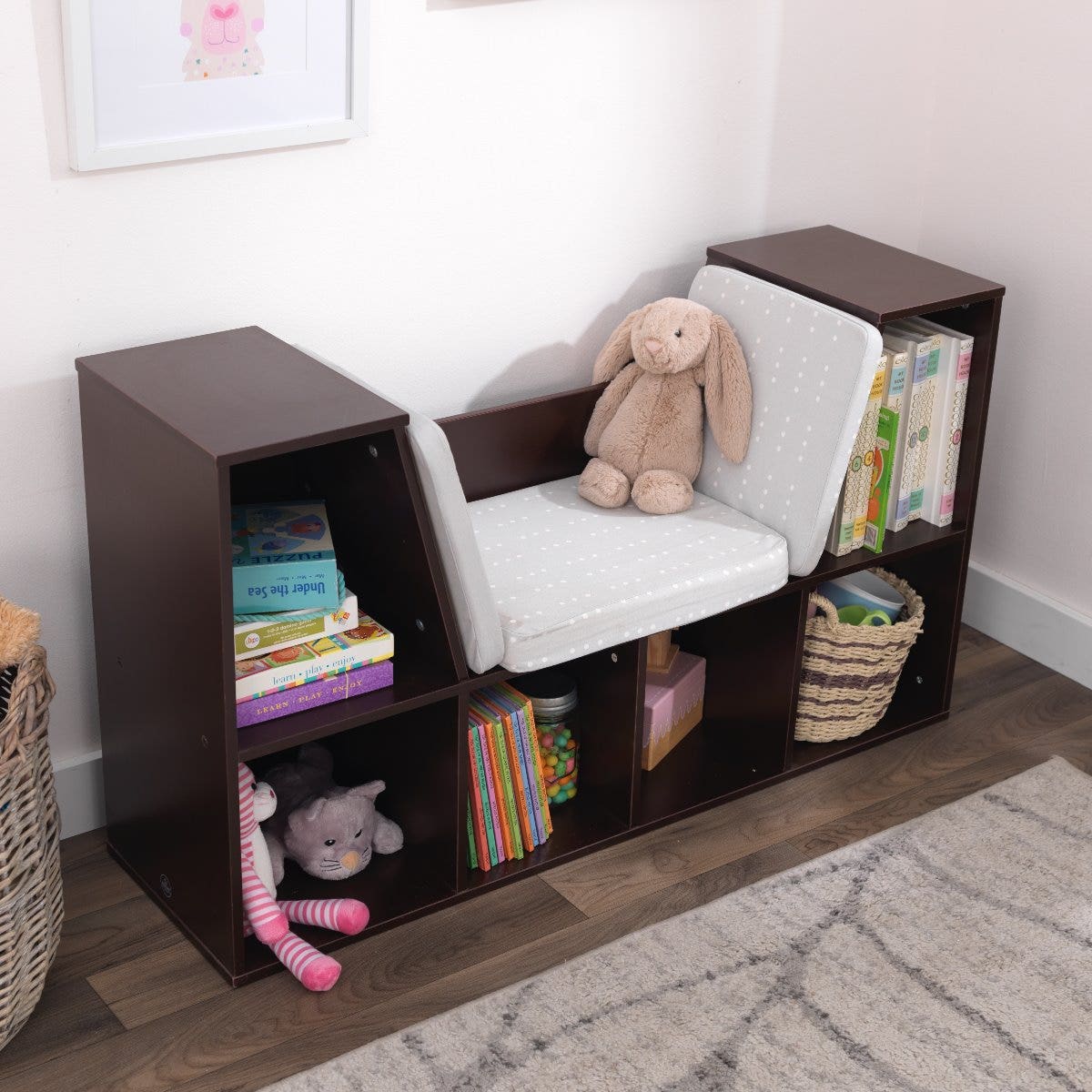 Bookcase with Reading Nook - Espresso - Image 8