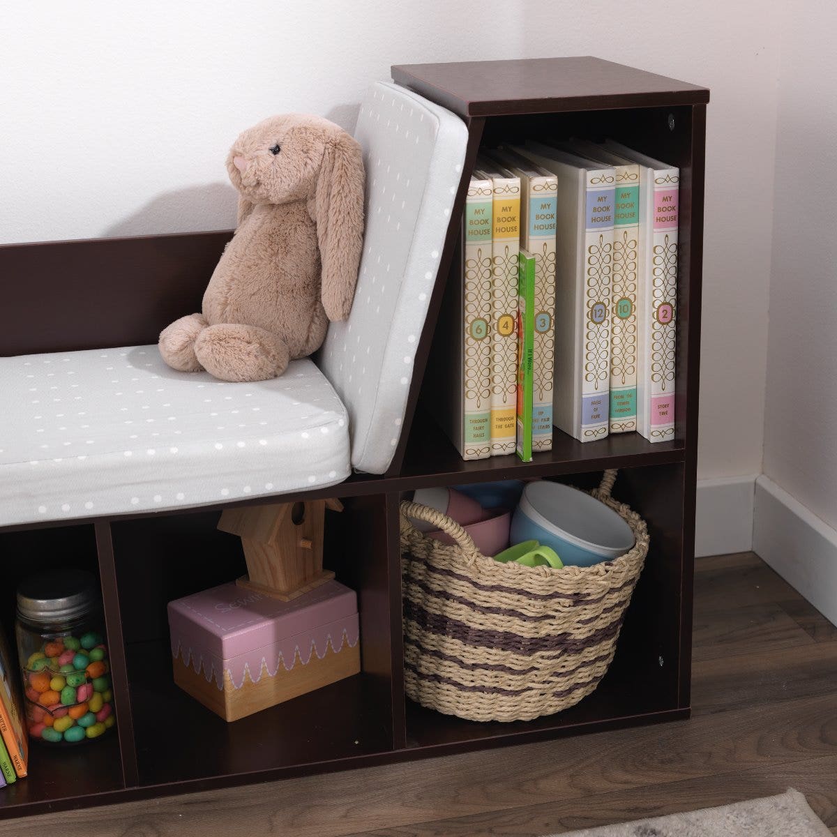 Bookcase with Reading Nook - Espresso - Image 9