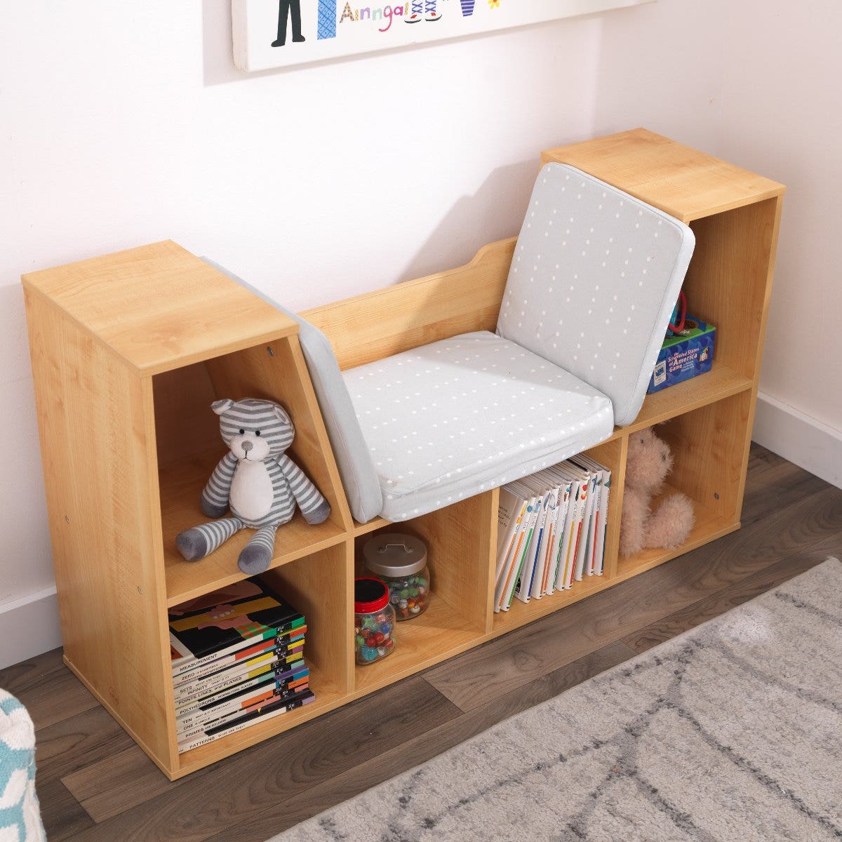 Bookcase with Reading Nook - Natural - Image 4