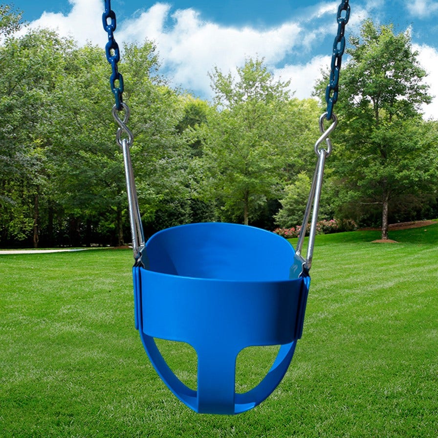 Child Bucket Swing by Swing-N-Slide - Blue - Image 2