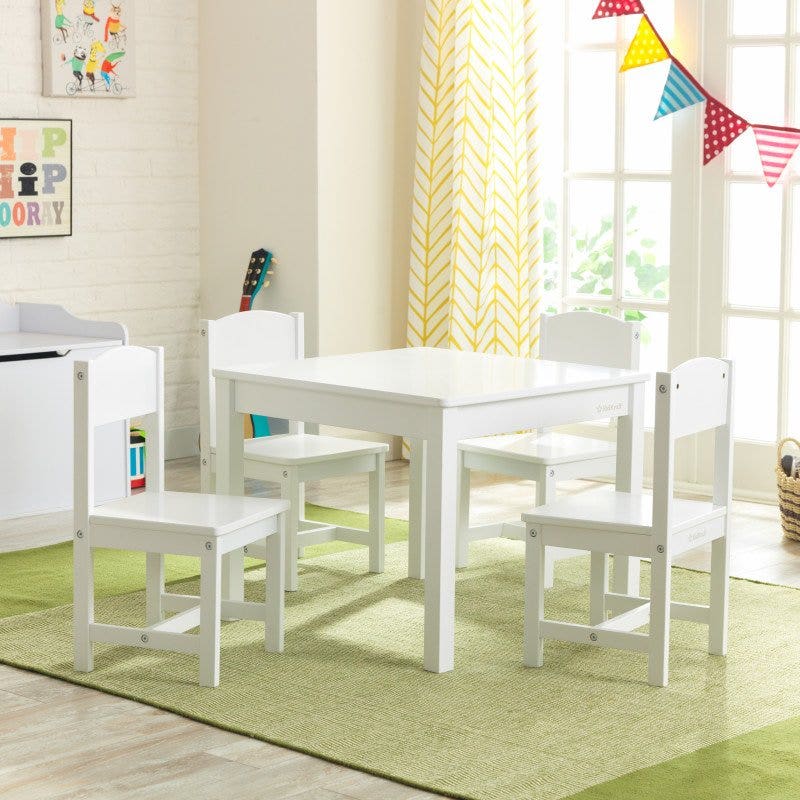Farmhouse Table & 4 Chair Set - White - Image 5