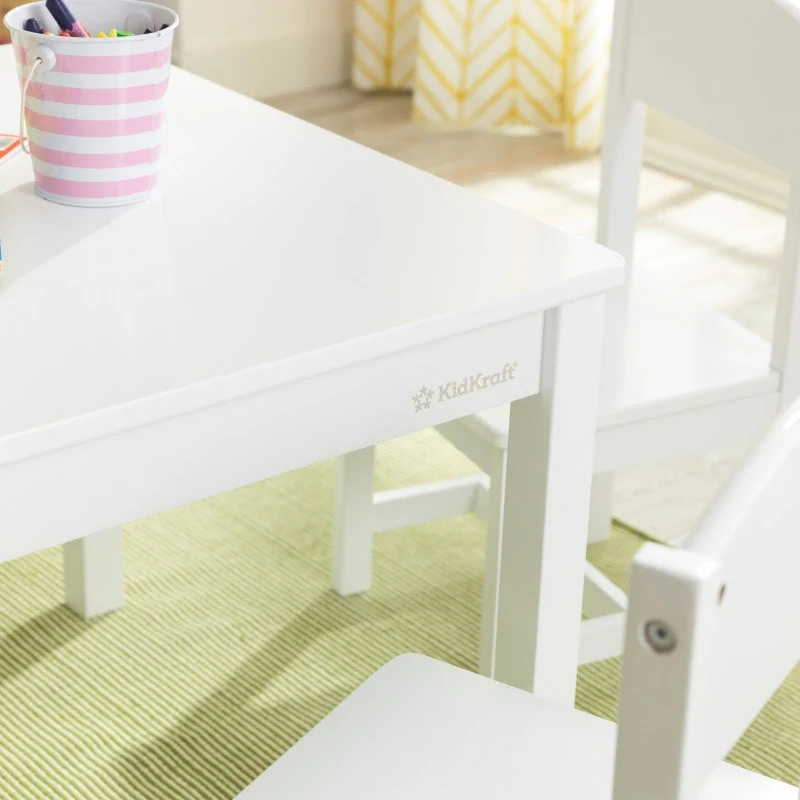 Farmhouse Table & 4 Chair Set - White - Image 8
