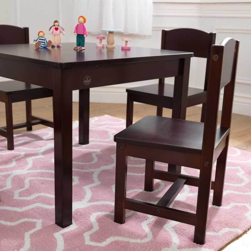 Farmhouse Table & 4 Chair Set - Espresso - Image 3