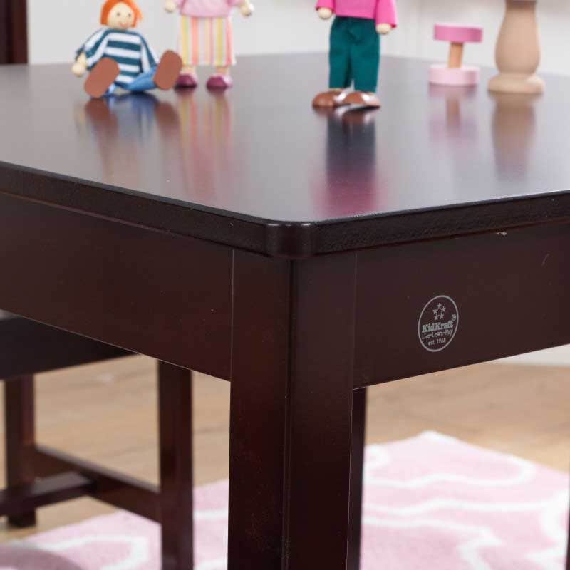 Farmhouse Table & 4 Chair Set - Espresso - Image 6