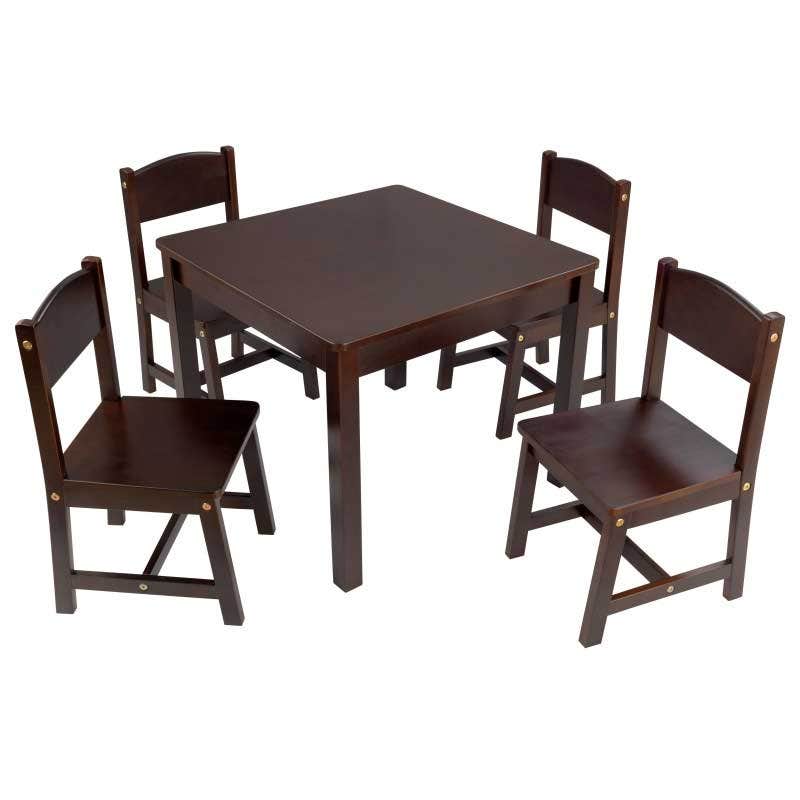 Farmhouse Table & 4 Chair Set - Espresso - Image 8