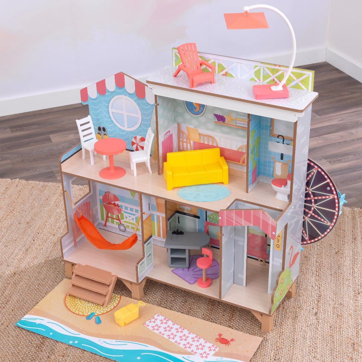 Ferris Wheel Fun Beach House Dollhouse - Image 9