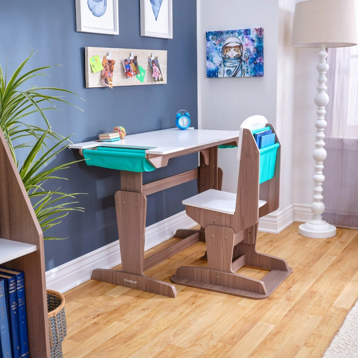 Grow Together™ Pocket Adjustable Desk and Chair - Gray Ash - Image 3