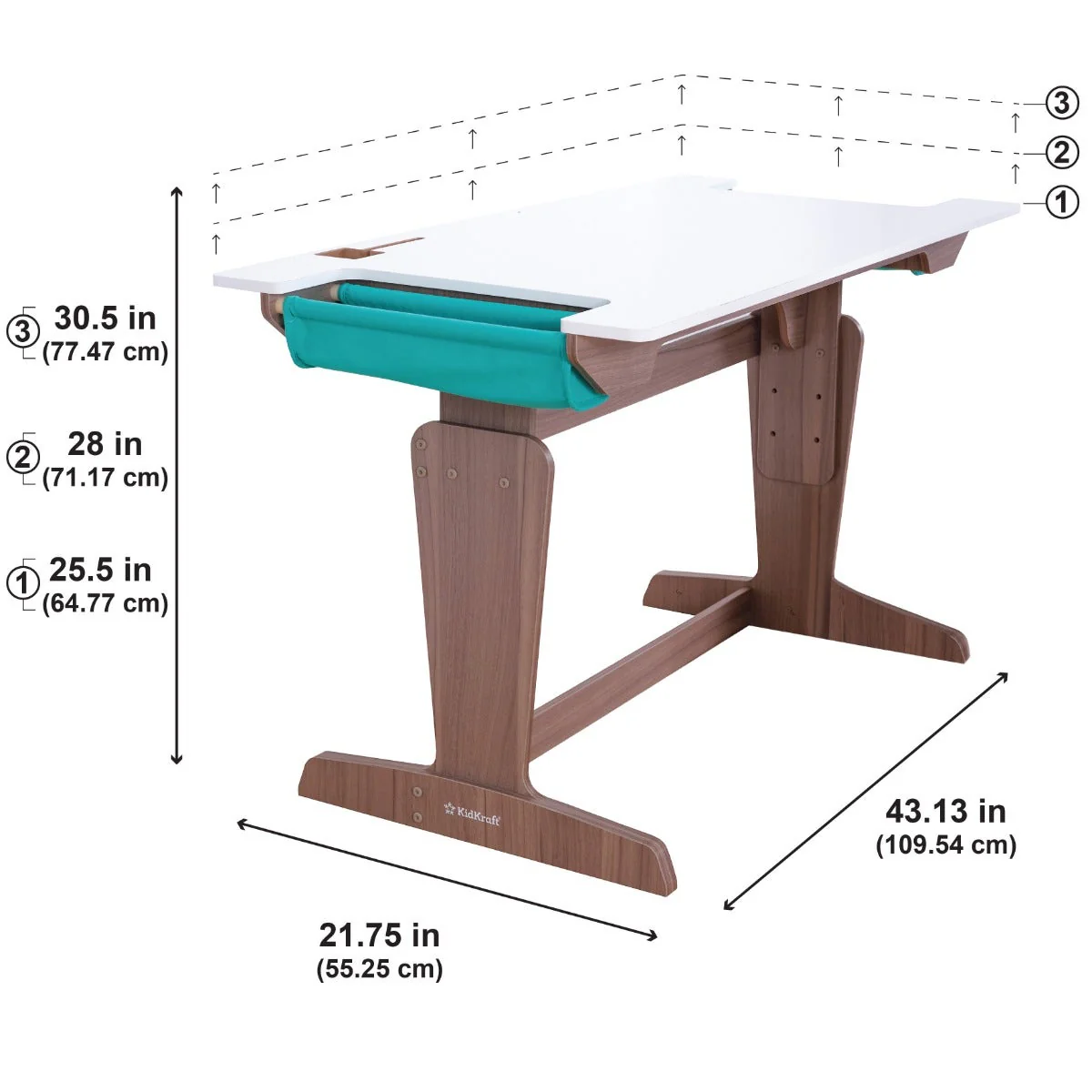 Grow Together™ Pocket Adjustable Desk and Chair - Gray Ash - Image 4