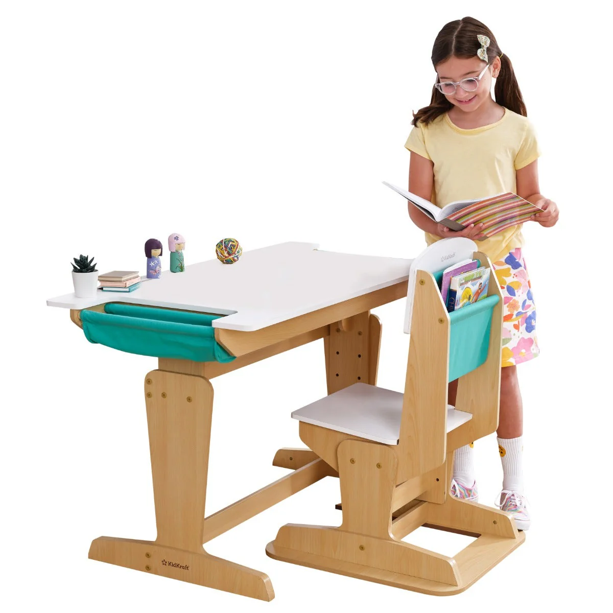 Grow Together™ Pocket Adjustable Desk and Chair - Natural - Image 12