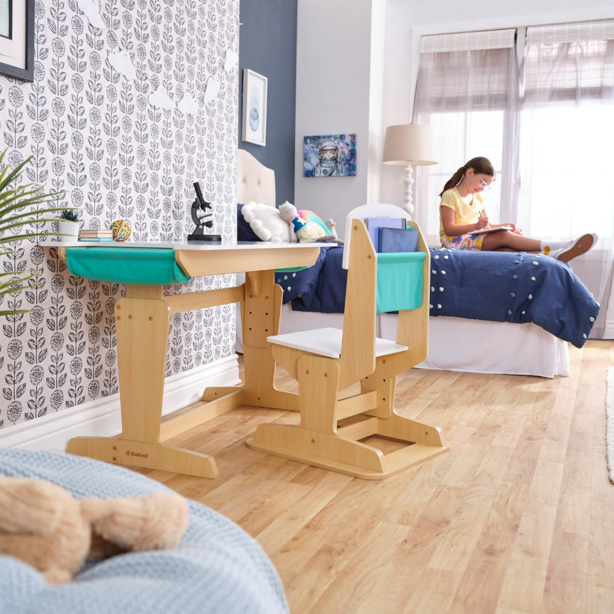Grow Together™ Pocket Adjustable Desk and Chair - Natural - Image 4