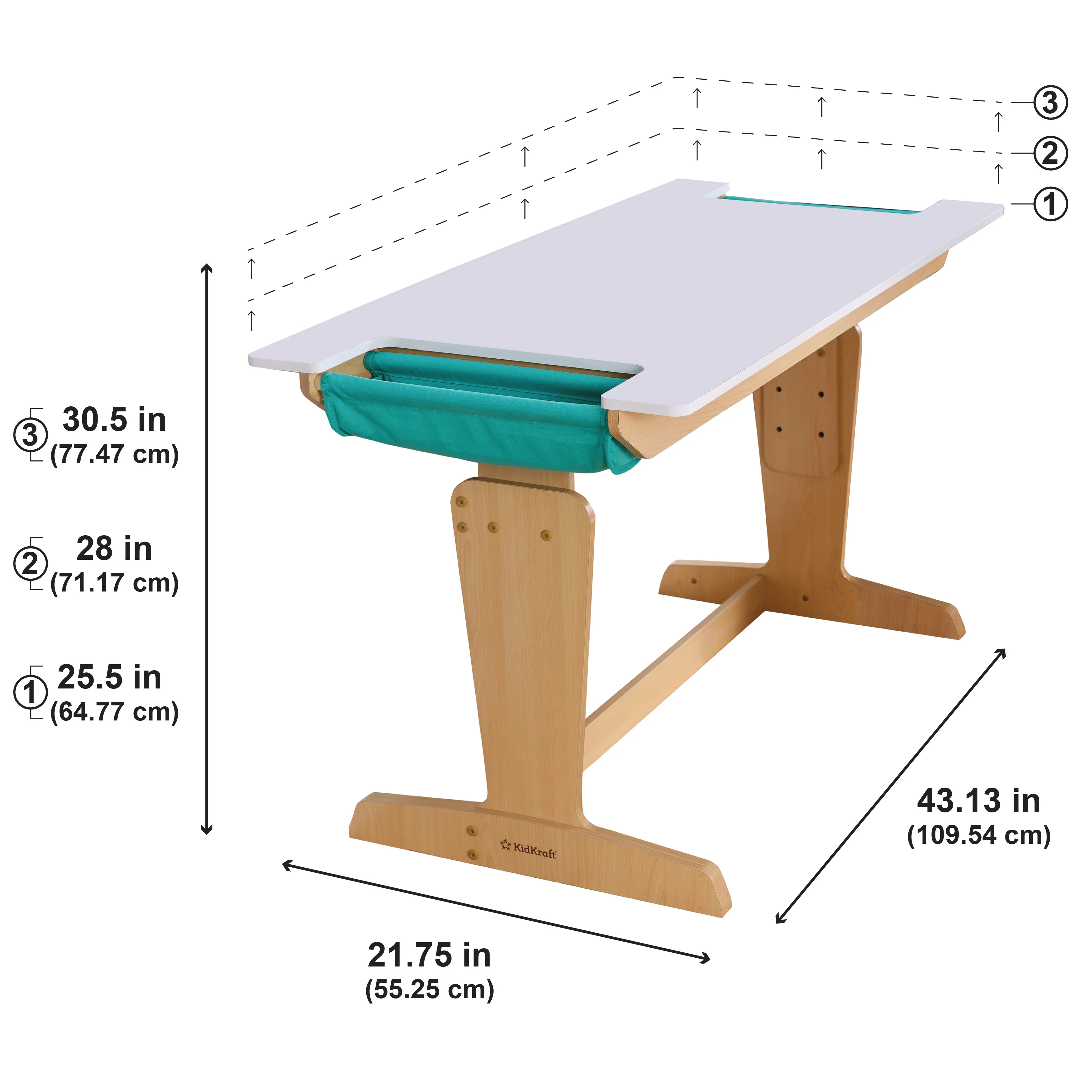 Grow Together™ Pocket Adjustable Desk and Chair - Natural - Image 5