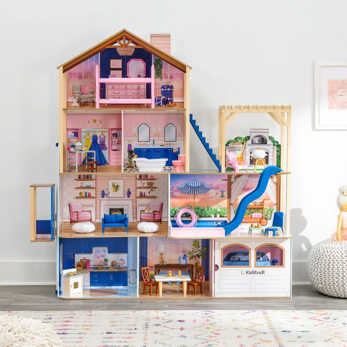 Hamptons Mansion & Pool House Dollhouse - Image 4