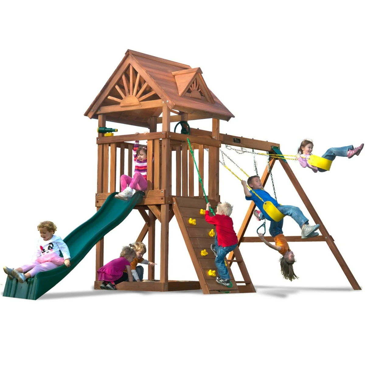 High Flyer Deluxe Wooden Swing Set by Swing-N-Slide - Installation Available (Assembly) - Image 10