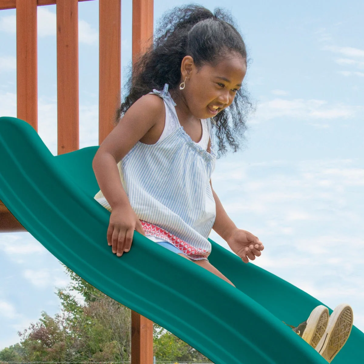 High Flyer Deluxe Wooden Swing Set by Swing-N-Slide - Installation Available (Assembly) - Image 2