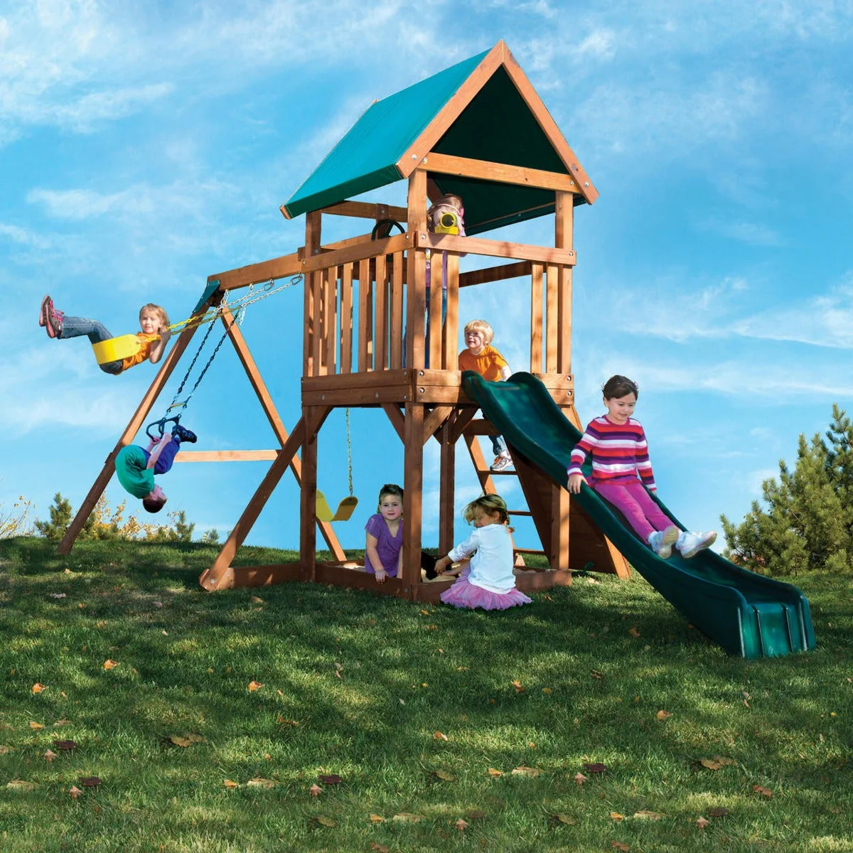 High Flyer Wooden Swing Set by Swing-N-Slide - Installation Available - Image 3
