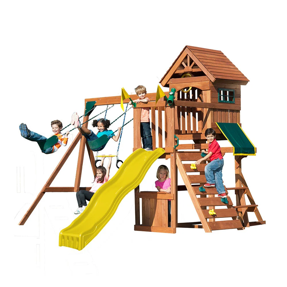 Jamboree Fort Play Set Wooden Swing Set by Swing-N-Slide - Installation Available - Image 11
