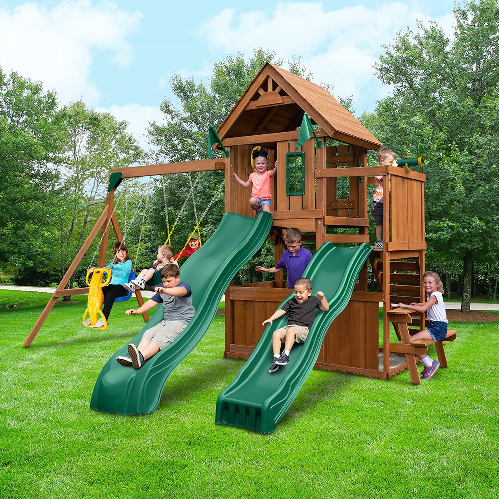 Knightsbridge Deluxe Swing Set by Swing-N-Slide