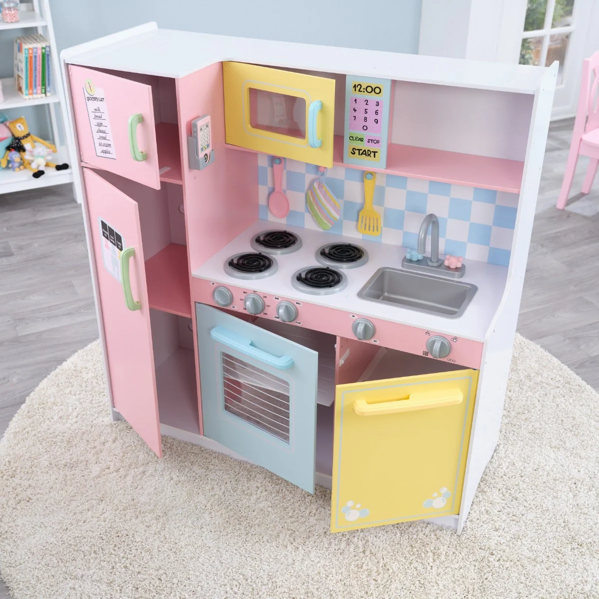 Large Pastel Play Kitchen - Image 11