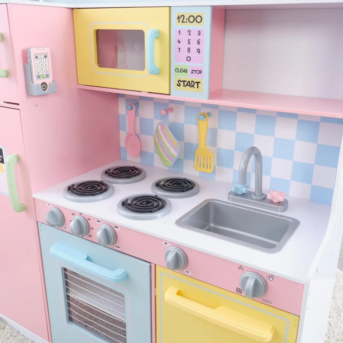 Large Pastel Play Kitchen - Image 13