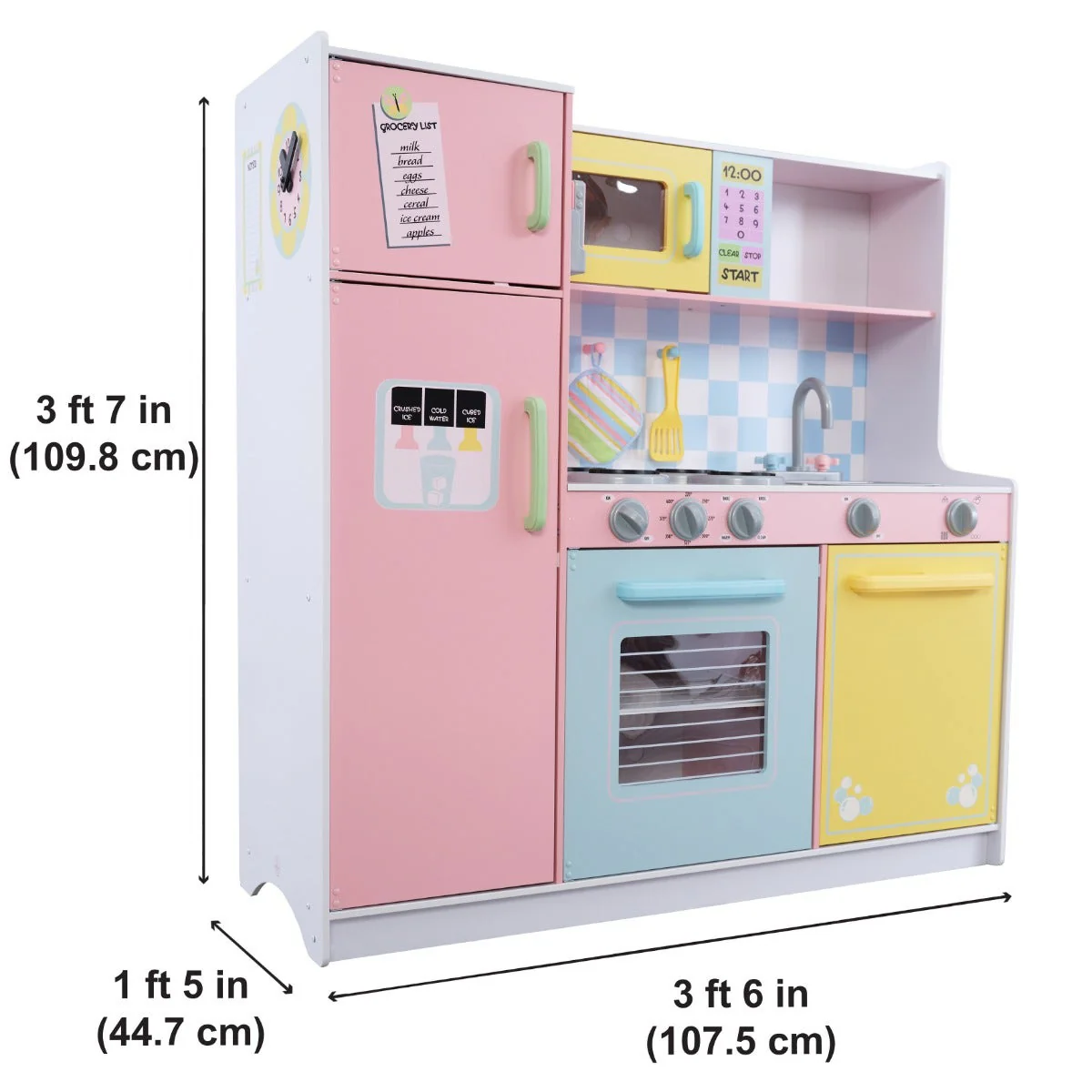 Large Pastel Play Kitchen - Image 15
