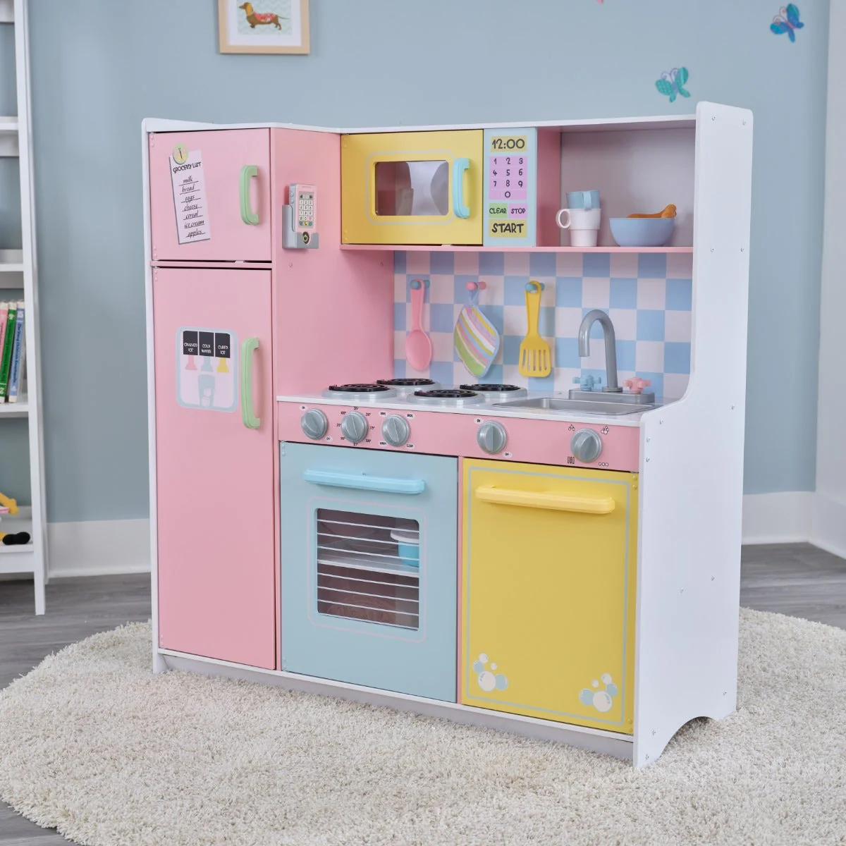 Large Pastel Play Kitchen - Image 4