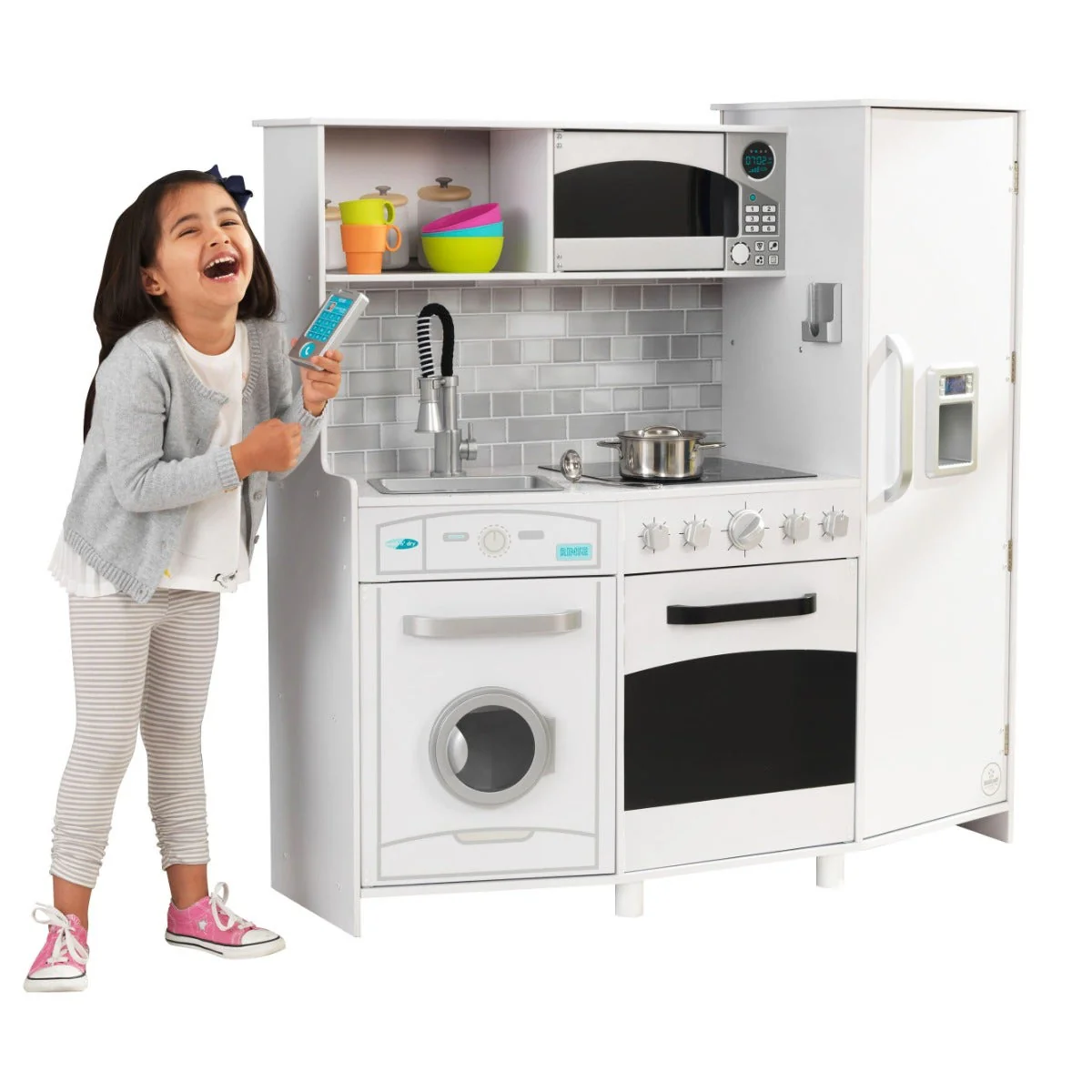 Large Play Kitchen with Lights & Sounds - White - Image 11