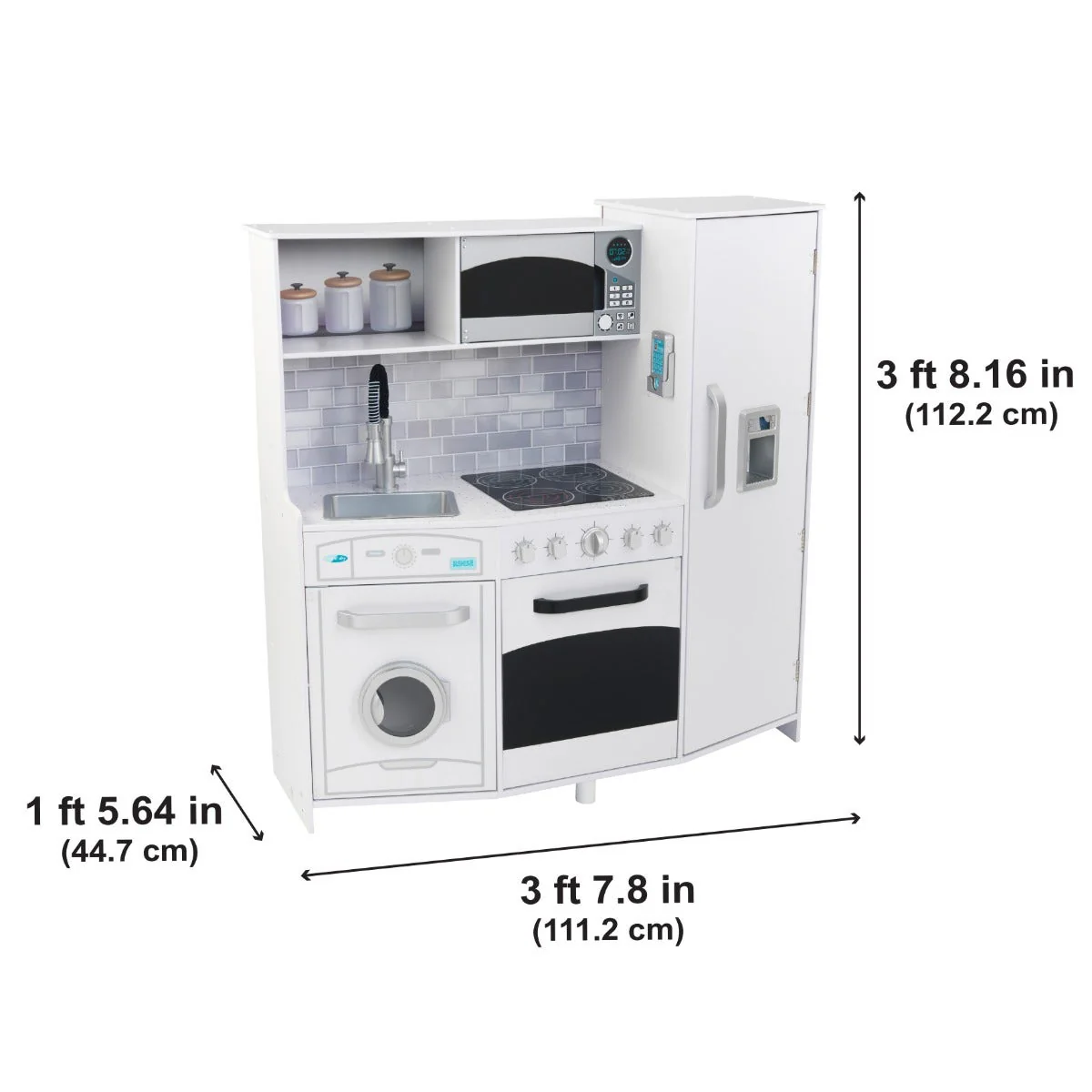 Large Play Kitchen with Lights & Sounds - White - Image 13