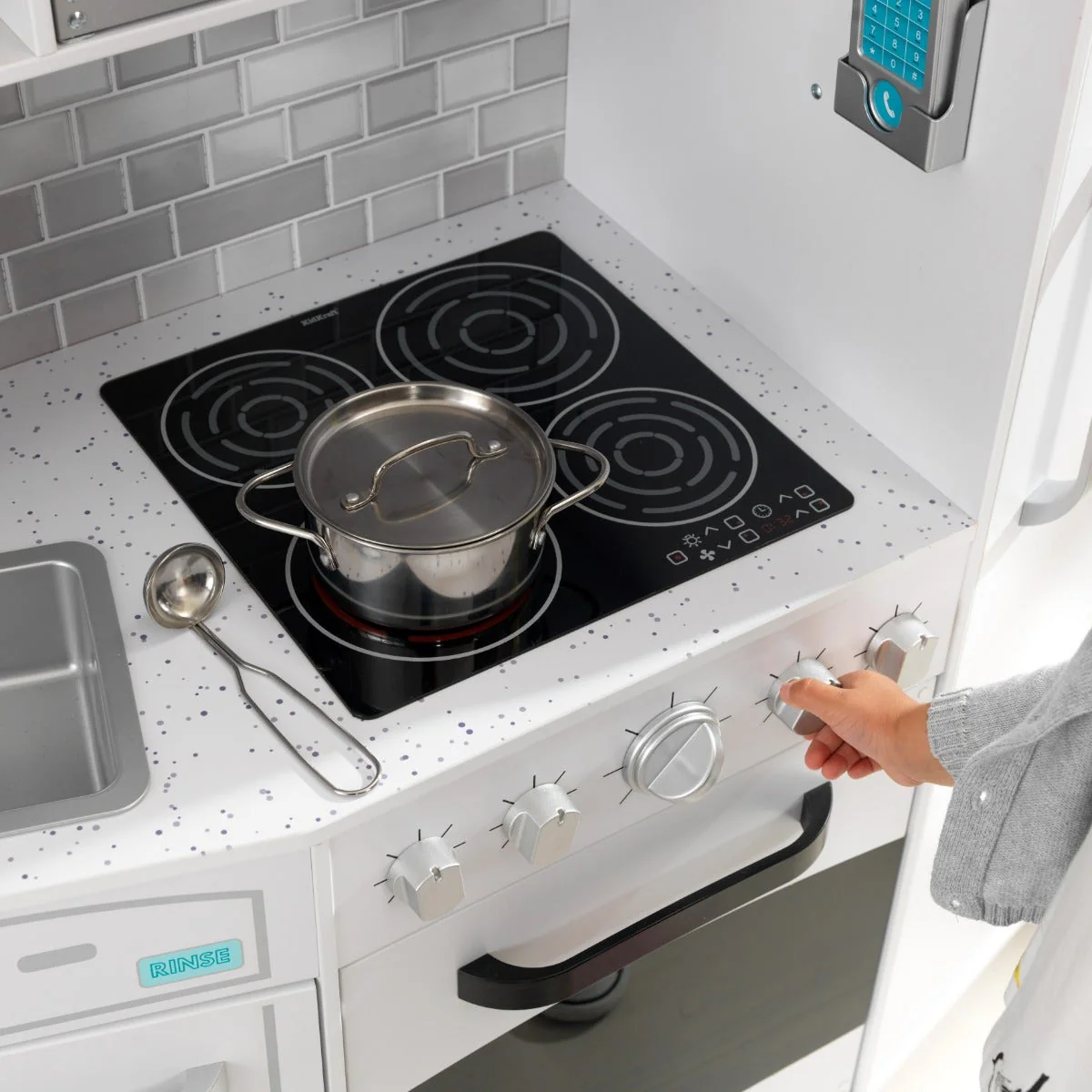 Large Play Kitchen with Lights & Sounds - White - Image 7