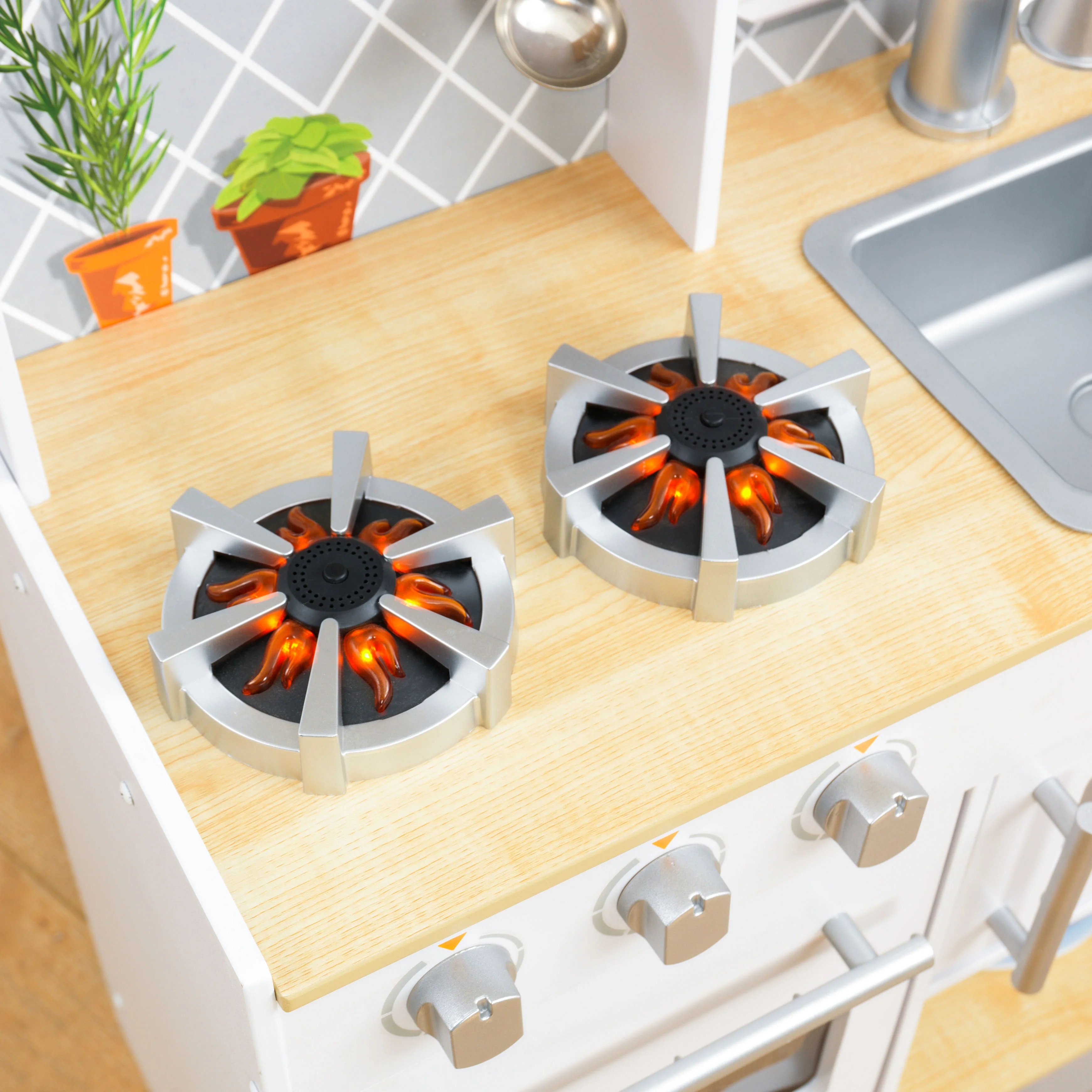 Let's Cook Wooden Play Kitchen - Image 10