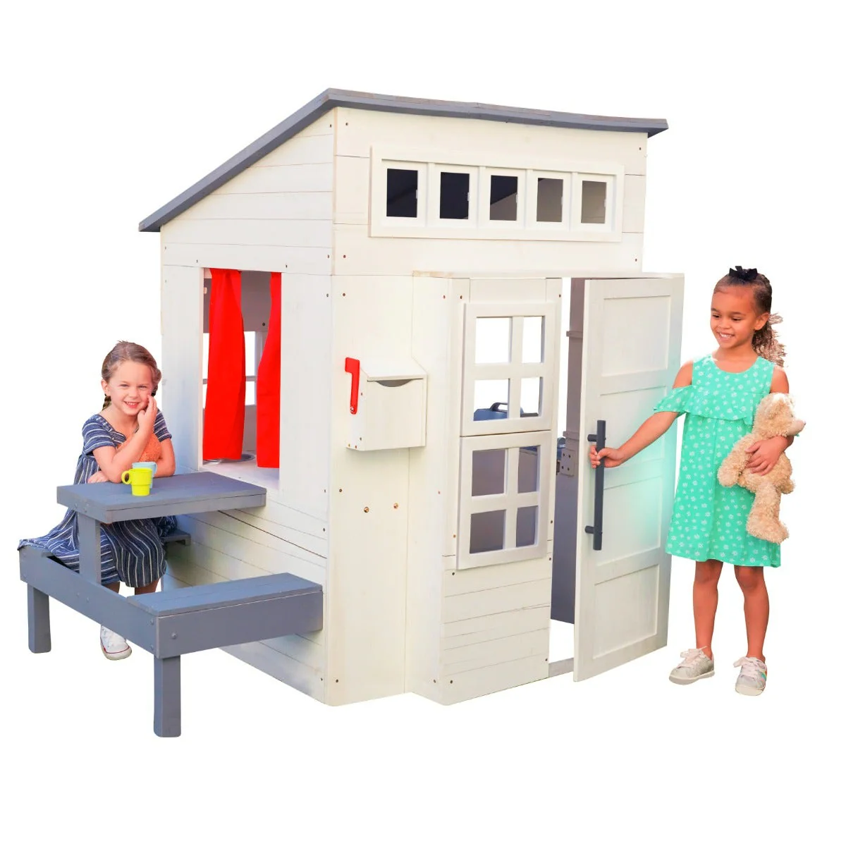 Modern Outdoor Playhouse - White - Image 10