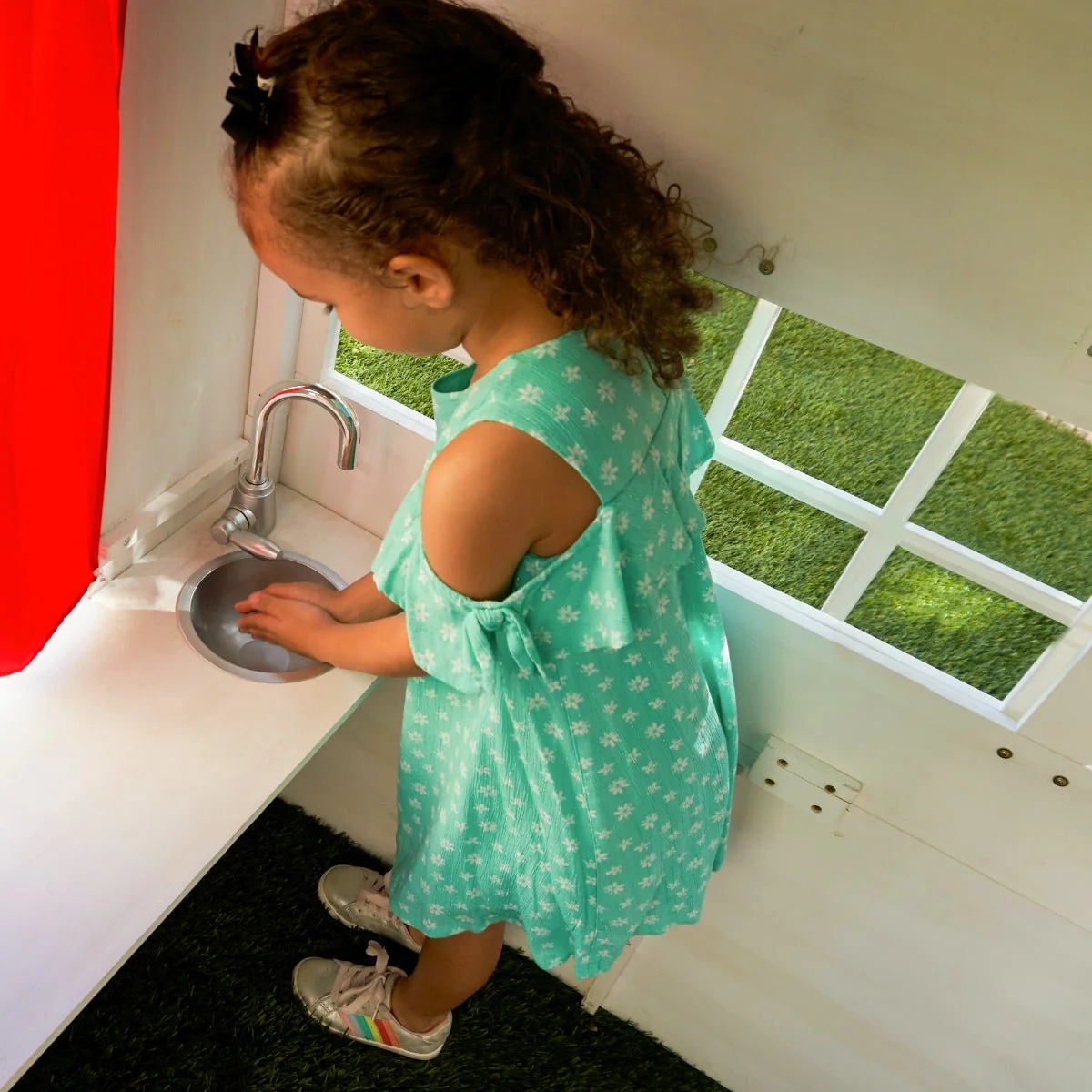 Modern Outdoor Playhouse - White - Image 7