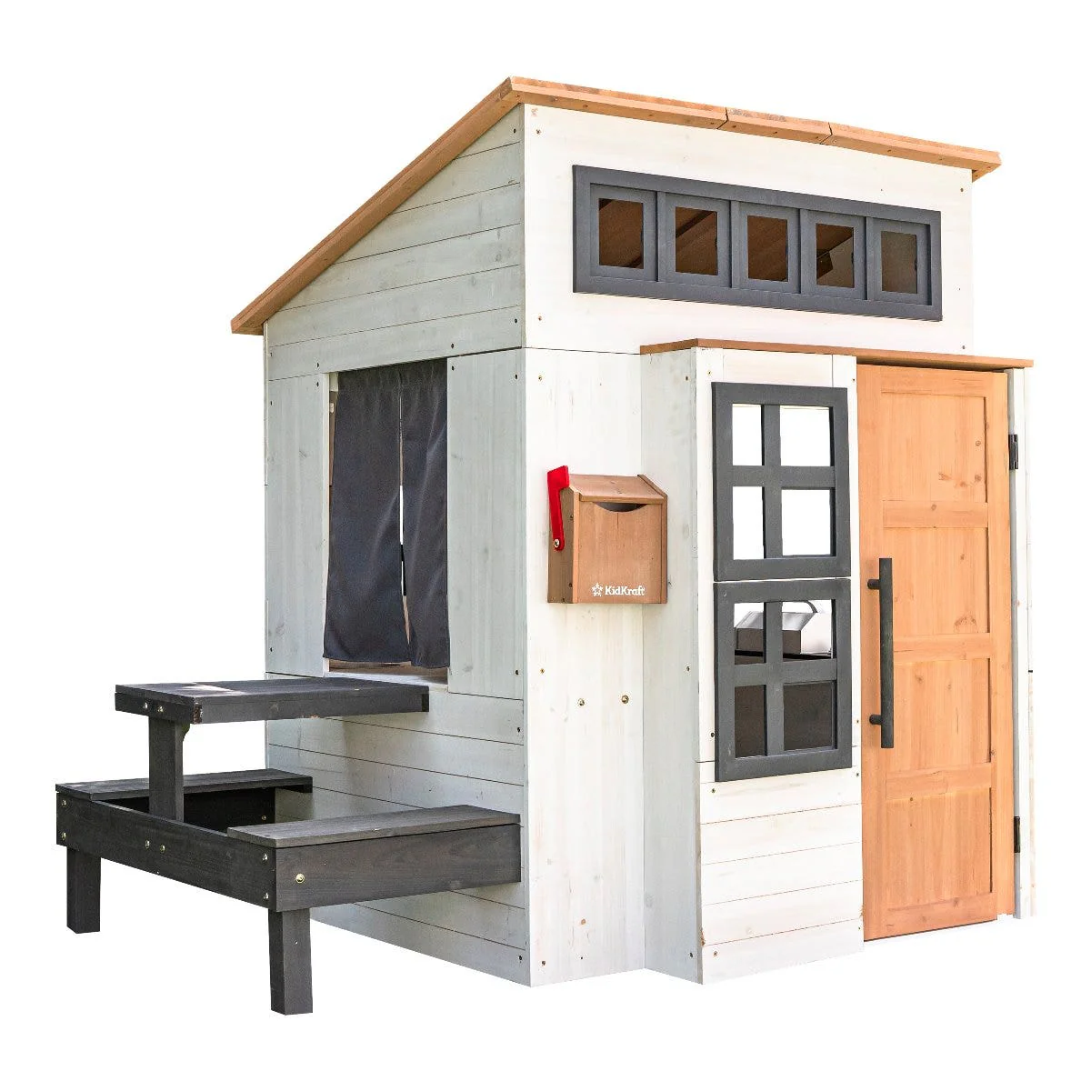 Modern Outdoor Playhouse - White & Raven - Image 10
