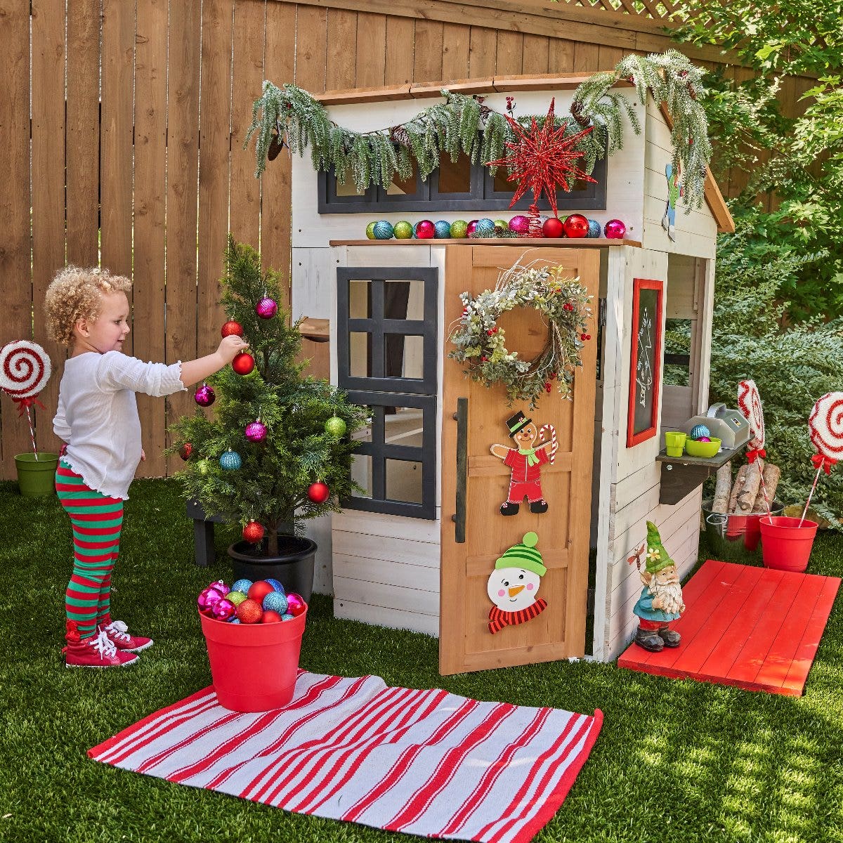 Modern Outdoor Playhouse - White & Raven - Image 11