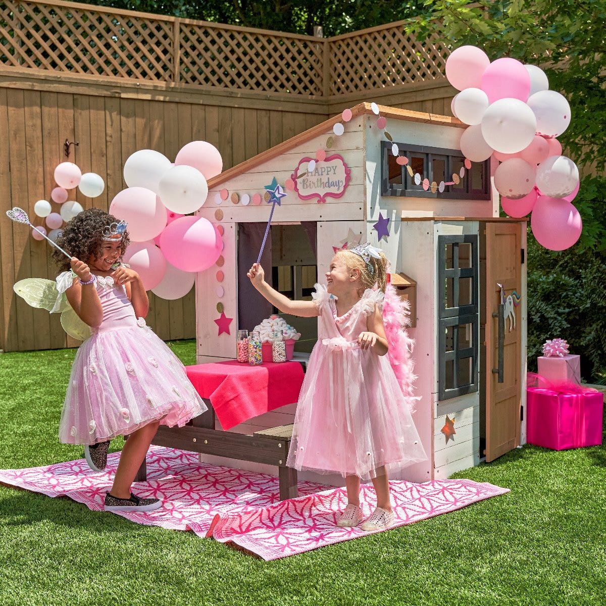 Modern Outdoor Playhouse - White & Raven - Image 12