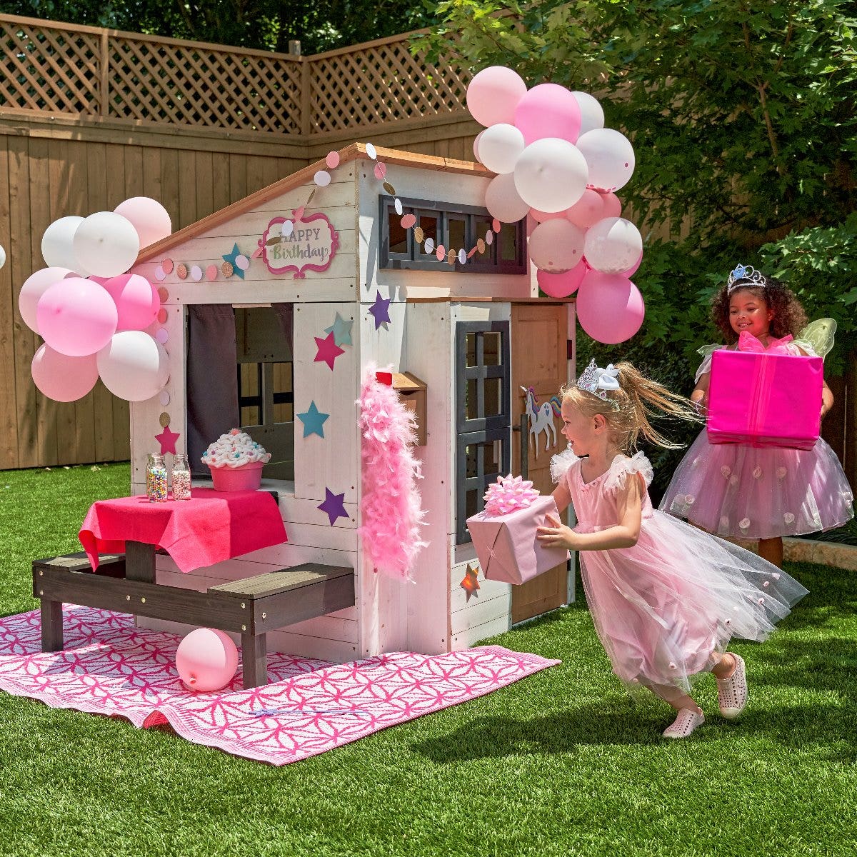 Modern Outdoor Playhouse - White & Raven - Image 13