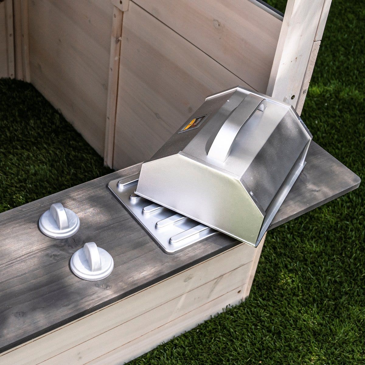 Modern Outdoor Playhouse - White & Raven - Image 4