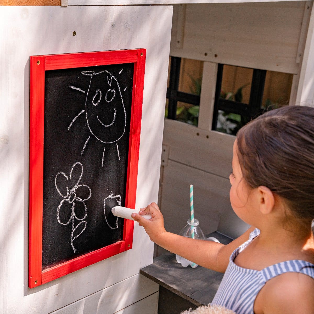 Modern Outdoor Playhouse - White & Raven - Image 6
