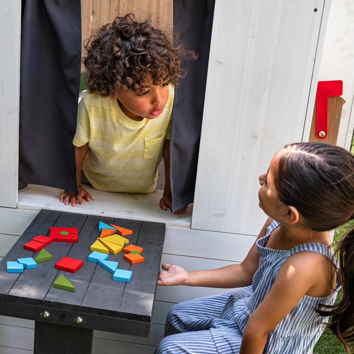 Modern Outdoor Playhouse - White & Raven - Image 8