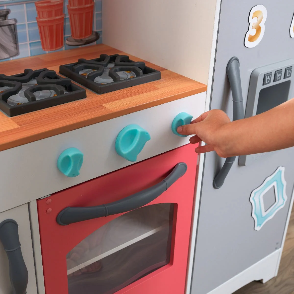 Mosaic Magnetic Coral Play Kitchen - Image 7