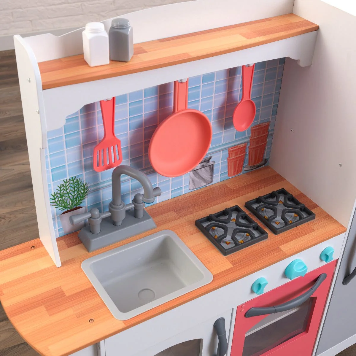 Mosaic Magnetic Coral Play Kitchen - Image 9