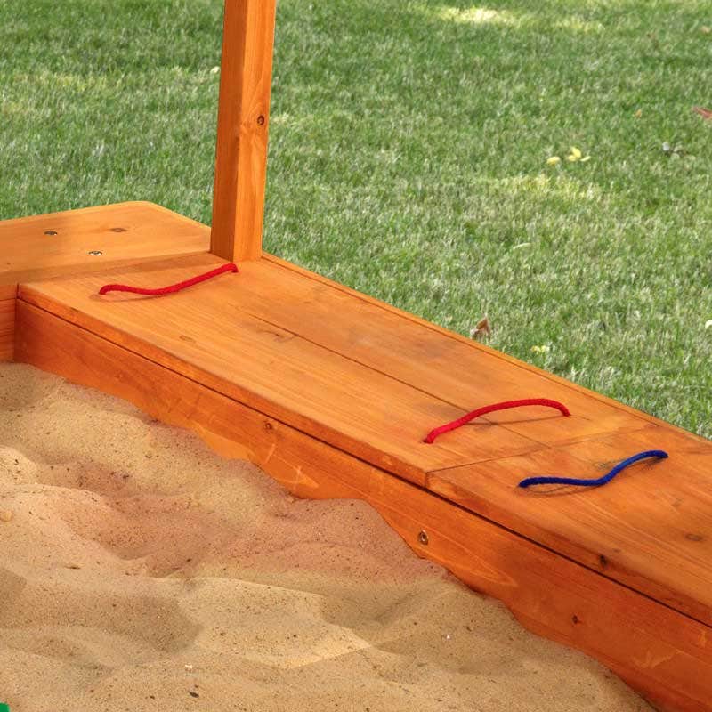Outdoor Sandbox with Canopy - Navy & White - Image 4