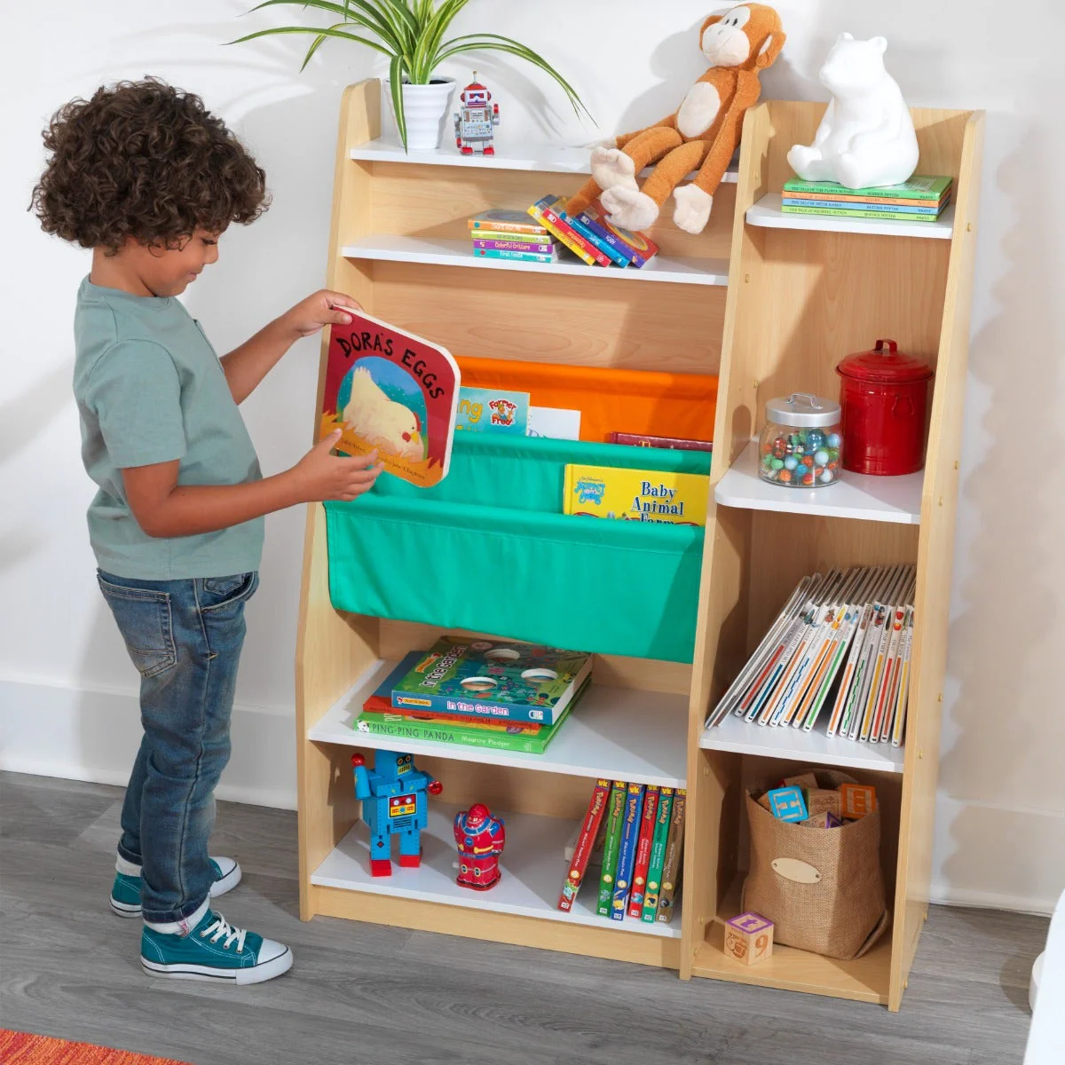 Pocket Storage Bookshelf - Natural - Image 3